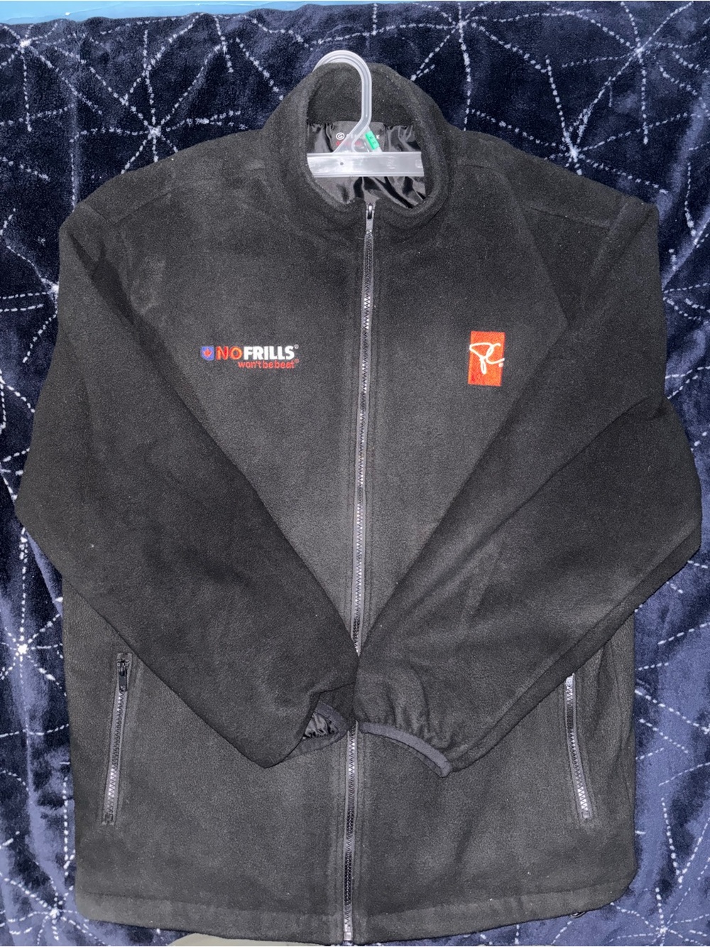NoFrills 🇨🇦Men's Black and Full-Zip Fleece Jacket